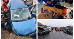 Accident cu 7 victime după ce o maşină a lovit în plin o căruţă