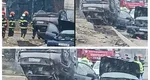 Accident grav pe A2 Autostrada Soarelui la intrare în București. Una dintre mașini s-a răsturnat