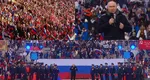 VIDEO: Vladimir Putin, spectacol la Moscova, la un an de zile de la declanșarea conflictului din Ucraina: „Este o luptă istorică!”