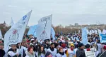 Protest în Piața Victoriei. Profesorii și studenții protestează împotriva măsurilor de austeritate luate de Guvernul Bolojan