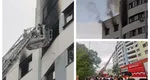 Incendiu într-un bloc-turn ANL. O autoplatformă pentru salvări la înălţime a intervenit de urgenţă