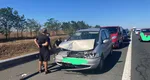 Accident în lanț pe Autostrada Soarelui. Opt mașini s-au ciocnit la ieşirea spre Constanţa, unul dintre autoturisme s-a răsturnat