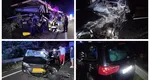 Șase persoane au ajuns la spital, după ce mașina în care se aflau a intrat într-un TIR încărcat cu autoturisme, condus de un bulgar