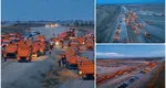 Firmele lui Umbrărescu, imagini senzaţionale pe Autostrada Moldovei. Cum arată schimbul de tură VIDEO