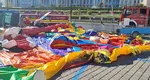 ACCIDENT groaznic la Festivalul Oktoberfest din Capitală. Un tobogan gonflabil s-a prăbușit cu 12 copii