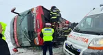 Autocar cu 40 de persoane răsturnat în Vaslui. A fost activat planul roșu de intervenție