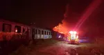 Traficul feroviar blocat spre Sighetu Marmației, după ce locomotiva unui tren a luat foc în mers