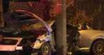 Accident pe Șoseaua Antiaeriană din București. O mașină aproape s-a rupt după ce a lovit un stâlp, un tânăr de 18 ani a murit