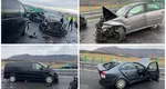 Plan roșu de intervenție după două accidente în lanț pe Autostrada A1 și în Covasna. Mai multe persoane sunt rănite