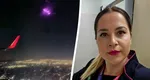 O stewardesă din România a surprins imaginile momentului cu un obiect luminos neidentificat: „20 de minute mai târziu, am văzut OZN-ul”