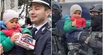 Momente lacrimogene la Botoșani! Aryan s-a întâlnit cu polițiștii care l-au salvat din pădure. Ce a primit micuțul supraviețuitor de la oamenii legii