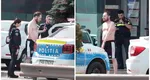 Andrei Versace, reținut de polițiști. Bărbatul a făcut show într-un mall din Capitală, la bustul gol