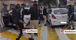 VIDEO Bărbat din Ploieşti, atacat cu bâte şi topoare în plină stradă, în timp ce era pasager într-un Bolt