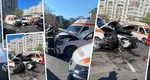 Încă un accident cu o ambulanță în București. Șoferița unui Mercedes, fiica prim-procurorului de la Parchetul din Bolintin, nu i-a acordat prioritate. Echipajul medical mergea să preia o gravidă
