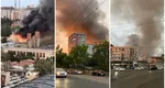 Incendiu puternic izbucnit într-o clădire dezafectată din Bucureştii Noi! S-au produs cel puţin 3 explozii, sunt degajări mari de fum. Locuitorii din zonă au primit mesaje RoAlert