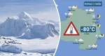 Frig extrem, s-au înregistrat minus 80 de grade în mijlocul primăverii. Harta radar meteo