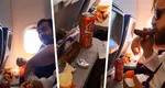 „Picnic” la înălțime. Doi români s-au filmat în timp ce mâncau cârnați și roșii în avion. Internauții s-au arătat dezgustați de gustarea aeriană: „Ăștia sunt patrioții AUR și Șoșoacă”