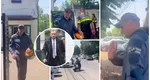 VIDEO Florian Coldea, îmbrăcat cu jacheta BMW, surprins „călare” pe un scuter electric în drum spre controlul judiciar. Fostul SRI-ist a dat cu subsemnatul la Poliție cu o cască în mână