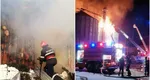 Incendiu masiv la un depozit de furaje dintr-o comună din județul Vaslui! Peste 40 de pompieri acționează pentru stingerea focului