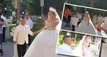 Momente speciale la nunta Adrianei Simionescu. Mireasa, de mâna cu tatăl ei. Adi Minune, copleșit de emoții / GALERIE FOTO