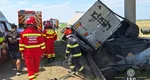 Accident grav pe Autostrada A1. Trei oameni au murit și alți patru au fost răniți după ce un TIR s-a izbit de o dubă parcată pe banda de urgență