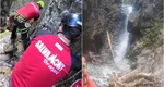 Ucraineni blocați într-o râpă, deasupra unei cascade de 30 de metri, în Munții Maramureșului. Au stat acolo 13 ore până au fost salvați