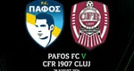 Pafos – CFR Cluj, play-off-ul Conference League: 3-0. Dan Petrescu, out din Europa