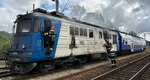 Locomotiva unui tren de călători a luat foc într-o gară din judeţul Cluj