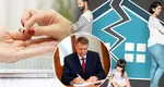 Scad la jumătate taxele pentru partaj şi divorţ, Klaus Iohannis a promulgat legea