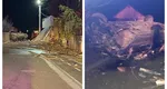Accident în Vaslui. Conducte de gaze, rupte de o mașină care s-a răsturnat. 13 persoane au fost evacuate din locuințe