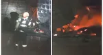 VIDEO Un incendiu puternic s-a produs în Prahova. O cabană a fost distrusă de flăcări