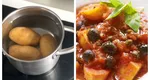 Cartofi alla puttanesca, rețeta de post care se face în câteva minute la tigaie. Este inspirată de rețeta pastelor cu același nume