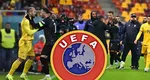 UEFA a decis: OFICIAL România – Kosovo 3-0 la „masa verde”. FRF, sancţionată cu o amendă 128.000 de euro, plus următorul meci de acasă fără spectatori!