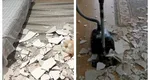 Incident șocant într-un bloc ANL din Dolj. Tavanul unui apartament a căzut peste pătuțul bebelușului