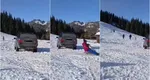 Tupeu de bombardier! Şi-a parcat BMW-ul pe pârtie. Internetul a luat foc: „Eşti obişnuit să bagi căruţa-n curte, boss?”