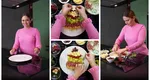 „Arătos și delicios”. Cristina Șișcanu a mâncat bradul de Crăciun, pregătit special din salam și cașcaval