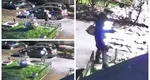 VIDEO Grinch à la Cluj! Un tânăr a furat instalațiile de pe brazii din fața unui bloc și a fugit cu tot cu spiritul Crăciunului