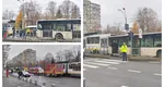 Accident grav în Capitală. Un tramvai și un autobuz s-au ciocnit