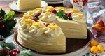 Tort de clătite cu lămâie fără coacere pentru Crăciun sau Revelion. Rețeta Jamilei