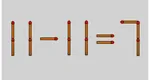 TEST IQ pentru mințile sclipitoare. Mutați un chibrit pentru a rezolva ecuația 11-11=7