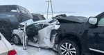 VIDEO: Carambol cu aproape 100 de maşini după o furtună de zăpadă, sunt multe victime