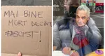 VIDEO Cum a reacționat Călin Georgescu după ce o fată i-a pus în față o pancartă cu mesajul „Mai bine mort decât fascist”. Momentul i-a amuzat copios pe internauți