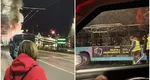 Un autobuz Otokar a luat foc în Capitală. Pompierii au intervenit de urgență