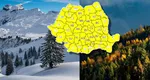 Prognoza meteo. Un nou episod de iarnă, ninge viscolit la munte. Ploi şi lapoviţă în zonele joase