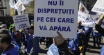 Sute de polițiști au participat la un protest în Craiova față de ordonanța trenuleț