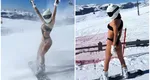 Cine este vedeta care a schiat în costum de baie la Sinaia. Tânăra a făcut furori pe pârtie: „Le place și polițiștilor”