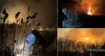 Incendiu de proporții în Delta Dunării. Flăcările s-au extins pe o suprafaţă de 50 de hectare