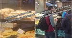 Imagini uluitoare la o patiserie din Bucureşti: Piedone aruncă pizza şi vânzătoarea o dă clienţilor! „Chiar ne merităm soarta!” VIDEO