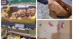 Imagini de coșmar într-un supermarket – trei pui de „Jerry” au profitat de oferta de la banane. Magazinul a reacţionat prompt
