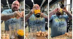 Doamne, ce animal e Sandu Lungu! Luptătorul de MMA a băut fără răsuflare 30 de ouă crude! Imagini ireale cu monstrul de aproape 170 de kilograme! VIDEO